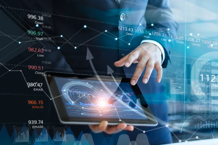 Stock market chart illustrating investment advice during volatile economic conditions