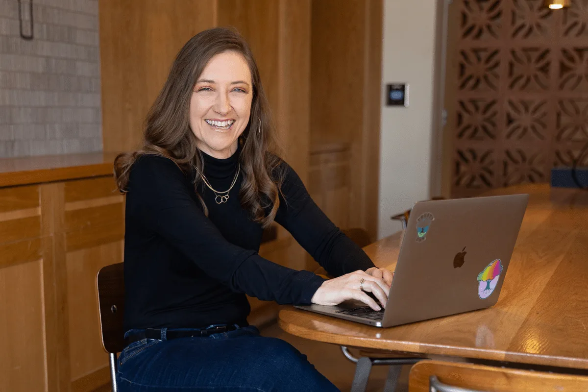 Women-led team collaborating in a supportive and inclusive remote work environment